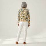 Cornelia | Crème-kleurige vest met bloemenpatroon