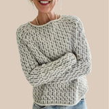 Kristine™ - Gemütlicher Textur Strickpullover