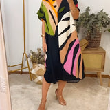 Rianna - Kleid mit abstraktem Druck