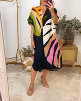 Rianna - Kleid mit abstraktem Druck