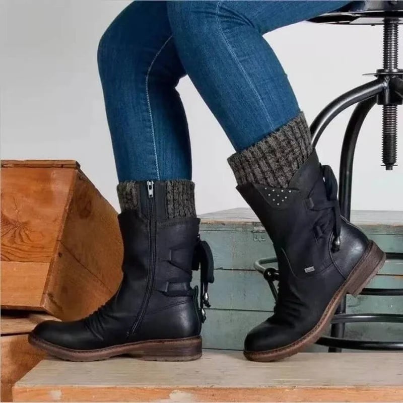 Valeria - Wasserdichte Stiefel Mit Reißverschluss An Der Wade