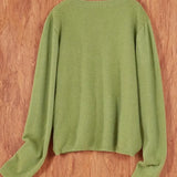 Eugenia | Damen Rundhals-Cardigan mit Knöpfen und Tasche