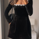 Barbara - Minikleid aus Samt