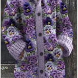 Isabella - Bunt gestrickte Katzen Strickjacke