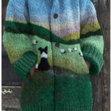 Isabella - Bunt gestrickte Katzen Strickjacke