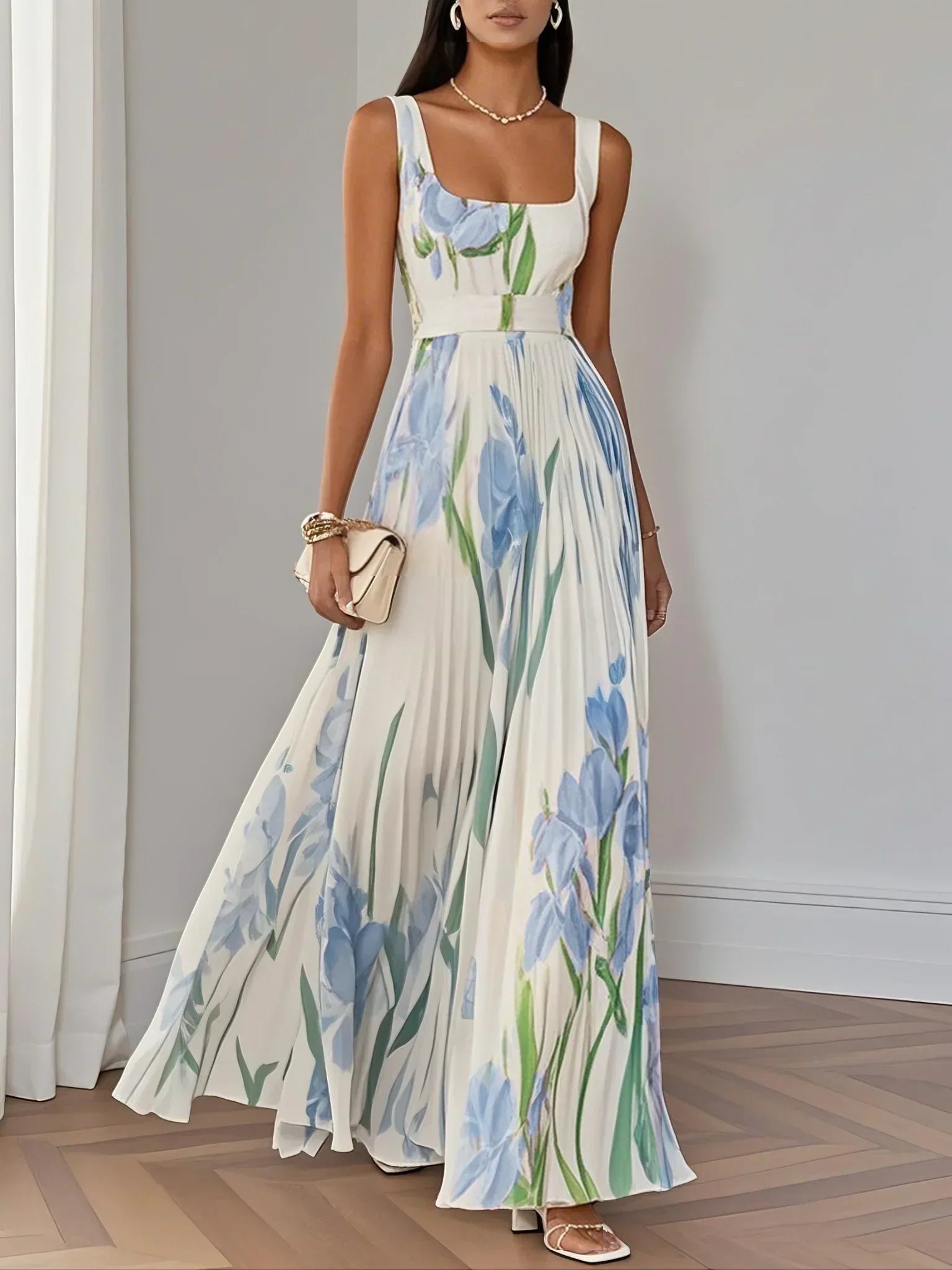 Mary™ - Elegantes Plissee-Maxikleid