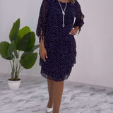 Tilly - Gepunktetes Schichtenkleid