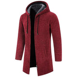 Elias - Mittellange Herrenjacke Mit Kapuze Und Wattiertem Fleece