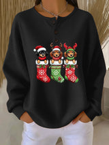Grethe | Vintage Weihnachtspullover mit Hundemotiv