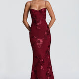 Damen Maxi Kleid mit Schnürung