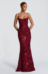 Damen Maxi Kleid mit Schnürung