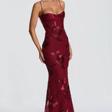 Damen Maxi Kleid mit Schnürung