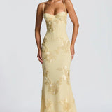 Damen Maxi Kleid mit Schnürung