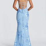 Damen Maxi Kleid mit Schnürung