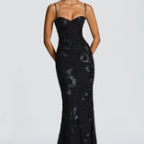Damen Maxi Kleid mit Schnürung