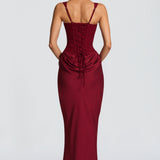 Damen Maxikleid mit quadratischem Ausschnitt und Ärmellos