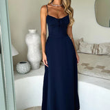 Damen Maxi-Kleid mit Kordelzug