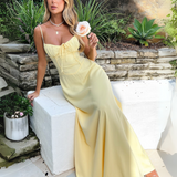 Damen Maxi-Kleid mit Kordelzug
