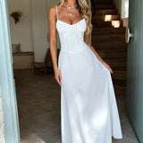 Damen Maxi-Kleid mit Kordelzug