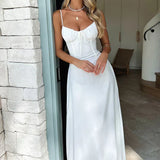 Damen Maxi-Kleid mit Kordelzug