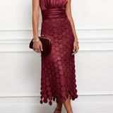 Céline | Damen Halter Midi Kleid