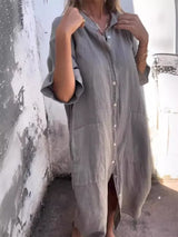 Paige - Knopf-Breeze Kleid