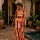 Damen Trägerloses Maxi-Kleid