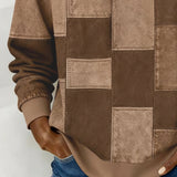 Schicker Langarm-Karierten Hoodie