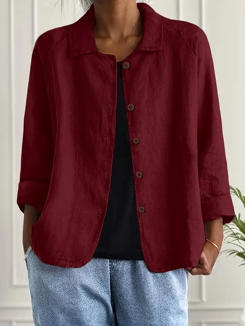 Marilla™ – Klassischer leichter Hemd-Cardigan