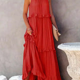 Emilia™ - Halter Ruffle Maxi Kleid
