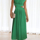 Quincy | Midi-Kleid mit Cut-Out und Taschen