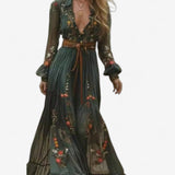 Rachel™ Maxikleid mit Stickerei