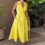 Amancia | Midi-Kleid mit V-Ausschnitt