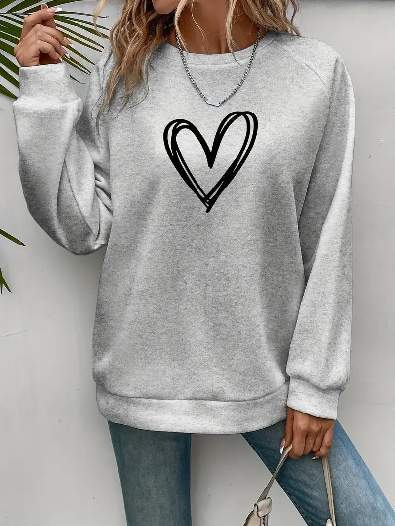 Heartzone - Lässiges Sweatshirt Mit Herzmotiv