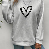 Heartzone - Lässiges Sweatshirt Mit Herzmotiv