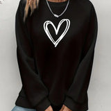 Heartzone - Lässiges Sweatshirt Mit Herzmotiv