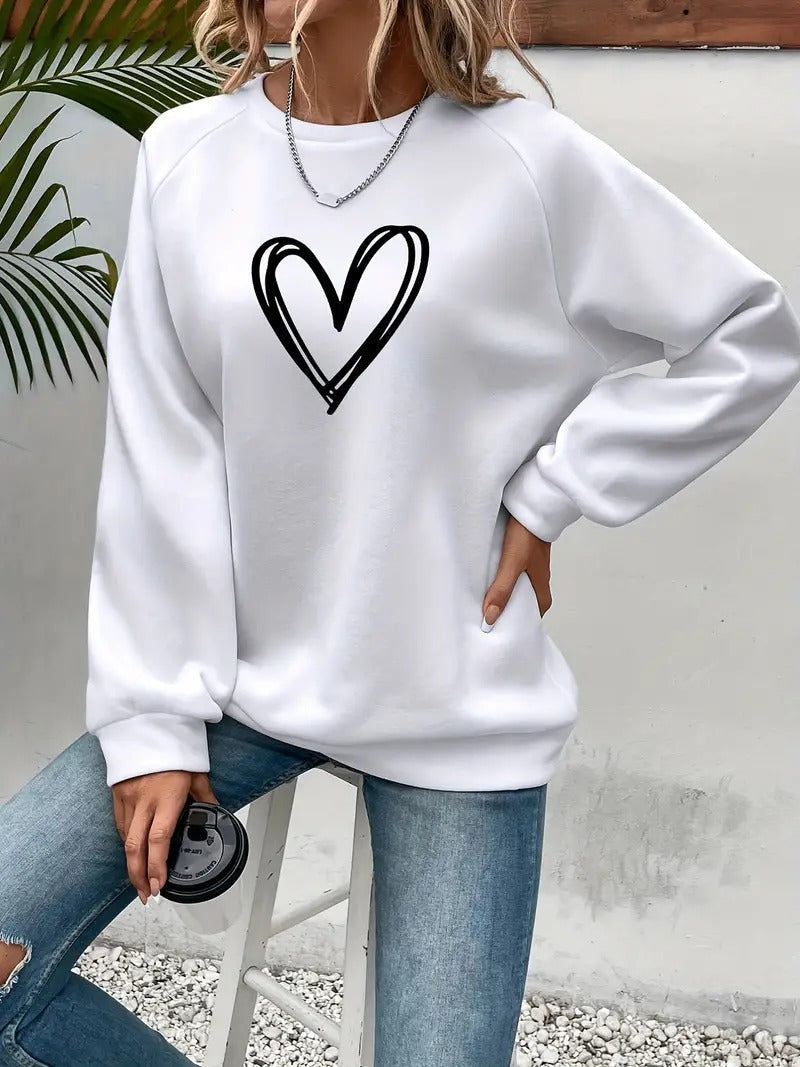 Heartzone - Lässiges Sweatshirt Mit Herzmotiv