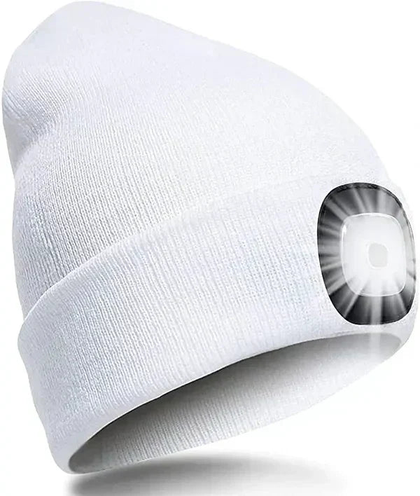 Warme LED-Beanie-Mütze mit Licht