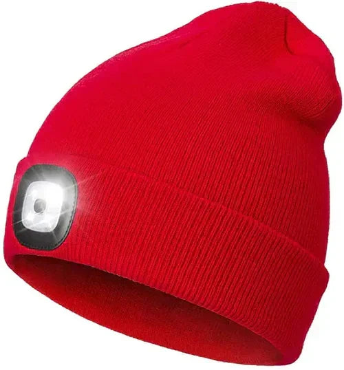 Warme LED-Beanie-Mütze mit Licht