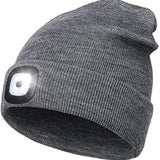 Warme LED-Beanie-Mütze mit Licht