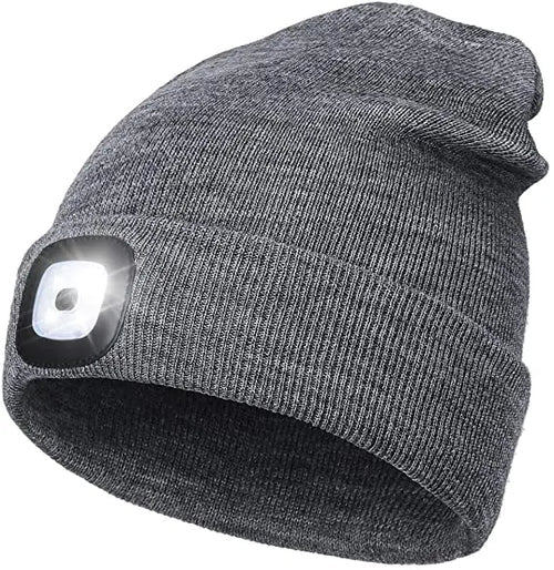 Warme LED-Beanie-Mütze mit Licht