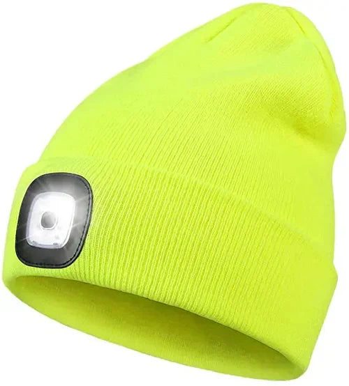 Warme LED-Beanie-Mütze mit Licht