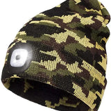 Warme LED-Beanie-Mütze mit Licht