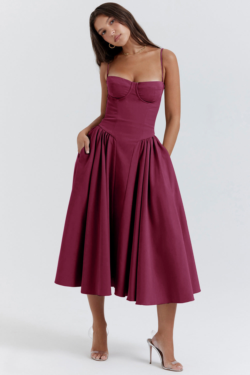 Phoebe - Vintage Cross-Border Modisches Tank Langkleid