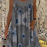 Allure - Besticktes Kleid mit Kacheldruck