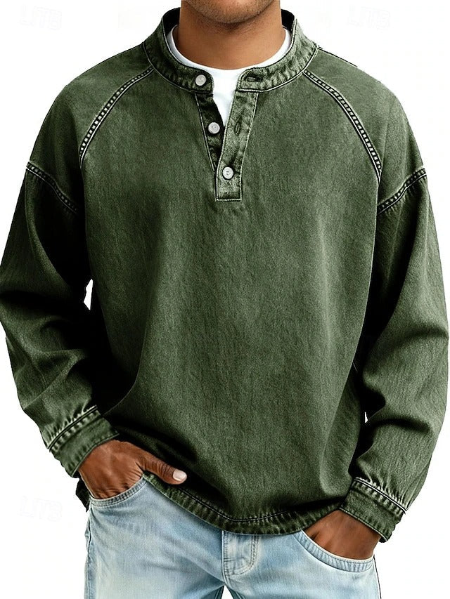 Amir | Gewaschenes Langarmshirt
