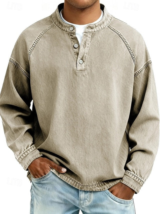 Amir | Gewaschenes Langarmshirt