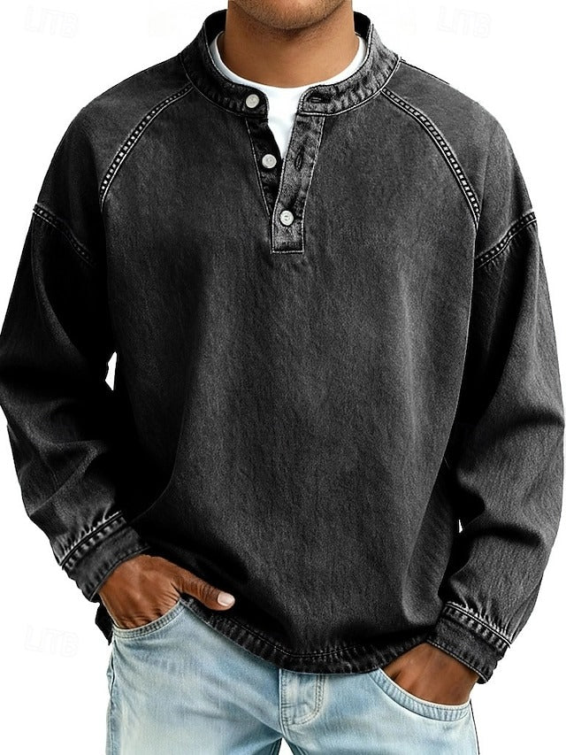 Amir | Gewaschenes Langarmshirt