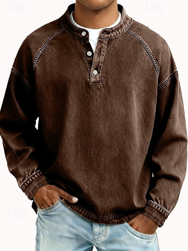 Amir | Gewaschenes Langarmshirt