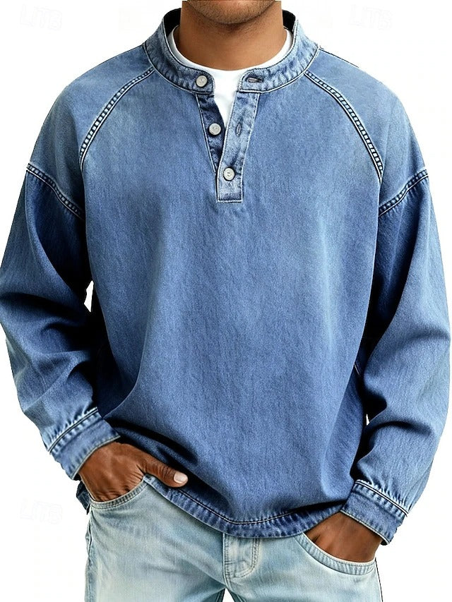 Amir | Gewaschenes Langarmshirt